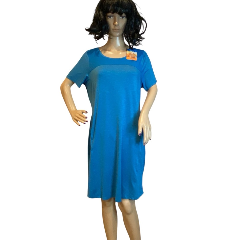 Columbia Melody Springs II Athletic Casual Tee Shirt Dress Blue Size Large NWT